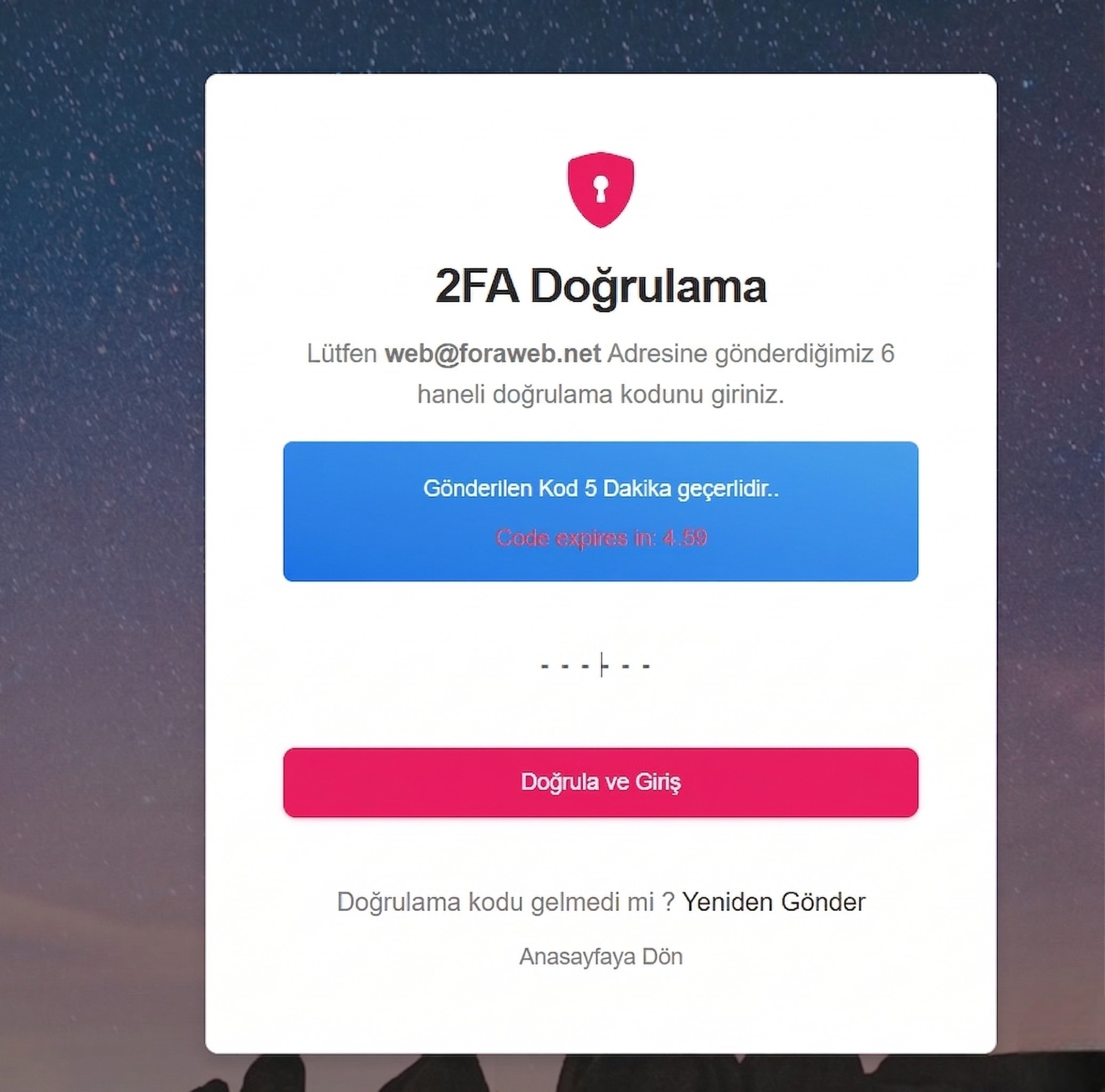 2FA Güvenlik